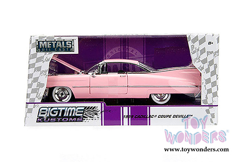 Jada Toys - Metals Die Cast | Bigtime Kustoms Cadillac® Coupe De Ville™ Hard Top (1959, 1/24 scale diecast model car, Pink) 96801WA1