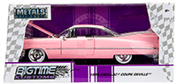 Show product details for Jada Toys - Metals Die Cast | Bigtime Kustoms Cadillac® Coupe De Ville™ Hard Top (1959, 1/24 scale diecast model car, Pink) 96801WA1