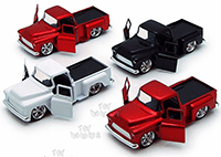 Show product details for Jada Toys Just Trucks - Chevy Stepside Pickup (1955, 1/32 scale diecast model car, Asstd.) 97011