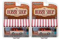 Show product details for Greenlight - The Hobby Shop Series 3 | Volkswagen Type 2 Crew Cab Pick-Up "Doka" with Surfboards (1/64 scale diecast model car, Cream/Orange) 97030F/48