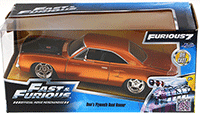 Show product details for Jada Toys Fast & Furious - Dom's Plymouth Road Runner Hard Top (1970, 1/24 scale diecast model car, Copper) 97126