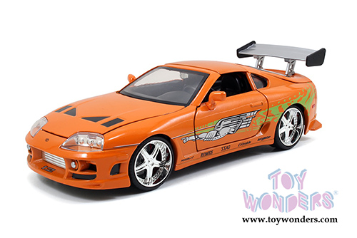 Jada Toys Fast & Furious - Brian's Toyota Supra Open Top (1/24 scale diecast model car, Orange) 97168