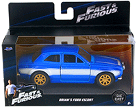 Show product details for Jada Toys Fast & Furious - Brian's Ford Escort RS2000 MKI Hard Top (1974, 1/32 scale diecast model car, Blue) 97188