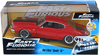 Jada Toys Fast & Furious - Dom's Chevy Chevelle SS Hard Top (1970, 1/24 scale diecast model car, Glossy Red) 97193