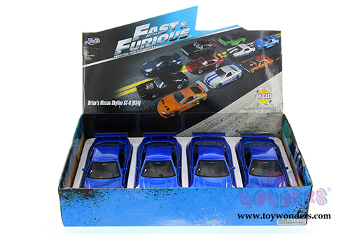Jada Toys Fast & Furious - Brian's Nissan Skyline GT-R Hard Top (1/24 scale diecast model car, Candy Blue) 97217