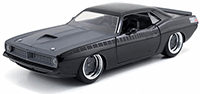 Jada Toys Fast & Furious - Letty's Plymouth Barracuda Hard Top (1/24 scale diecast model car, Black) 97310