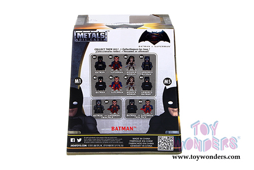 Jada Toys - Metals Die Cast | Batman v Superman - Batman Figure (4" diecast model toy, Silver) 97668