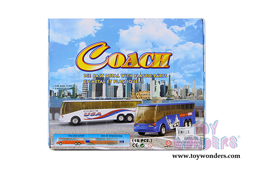 Big Coach Bus (6" diecast model car, Asstd.) 9803DBG