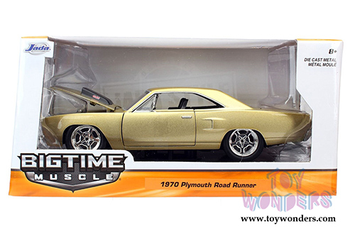 Jada Toys Bigtime Muscle - Plymouth Road Runner Hard Top (1970, 1/24 scale diecast model car, Asstd.) 98233WA1