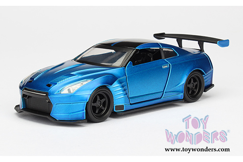 Jada Toys Fast & Furious - Brian's Nissan GTR R35 Ben Sopra F8 "The Fate of the Furious" Movie (2009, 1/32 scale diecast model car, Primer Candy Blue) 98270