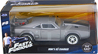 Show product details for Jada Toys Fast & Furious - Dom's Ice Charger F8 "The Fate of the Furious" Movie (1/24 scale diecast model car, Semi Gun Metal Grey) 98291