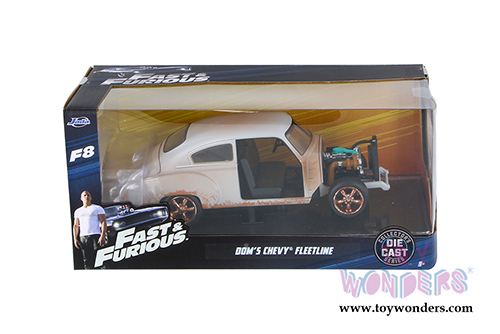 Jada Toys Fast & Furious - Dom's Chevy® Fleetline F8 "The Fate of the Furious" Movie (1/24 scale diecast model car, Primer Grey) 98294