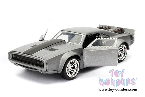 Jada Toys Fast & Furious - Dom's Ice Charger F8 "The Fate of the Furious" Movie (1/32 scale diecast model car, Bare Metal) 98299