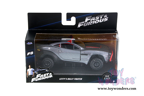 Jada Toys Fast & Furious - Letty's Rally Fighter  F8 "The Fate of the Furious" Movie (1/32 scale diecast model car, Gray w/Red) 98302