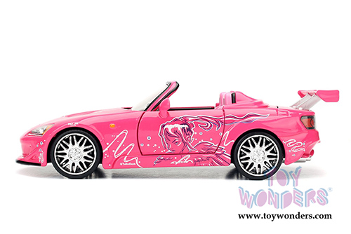 Jada Toys Fast & Furious - Suki's Honda S2000 Convertible (2001, 1/24 scale diecast model car, Pink) 98348
