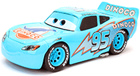 Show product details for Jada Toys - Disney Pixar CARS | DINOCO Lightning McQueen (1/24 diecast model toy, Turquoise) 98353