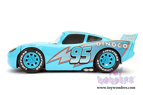 Jada Toys - Disney Pixar CARS | DINOCO Lightning McQueen (1/24 diecast model toy, Turquoise) 98353