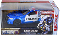 Jada Toys - Metals Die Cast | TRANSFORMERS 5 Barricade® Mustang (1/24, diecast model car, Blue w/White) 98400