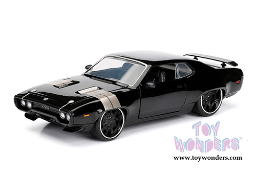 Jada Toys Fast & Furious - Dom's Plymouth GTX Hard Top (1/24 scale diecast model car, Black) 98428