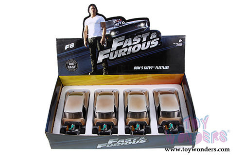 Jada Toys Fast & Furious - Dom's Chevy® Fleetline F8 "The Fate of the Furious" Movie (1/24 scale diecast model car, Primer Grey) 98429
