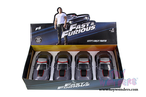 Jada Toys Fast & Furious - Letty's Rally Fighter Hard Top (1/24 scale diecast model car, Gray w/Red) 98433