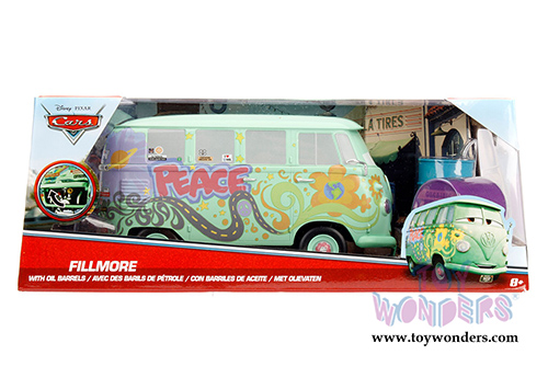 Jada Toys - Disney Pixar CARS | Fillmore with Oil Cans (1/24 diecast model toy, Green) 98492