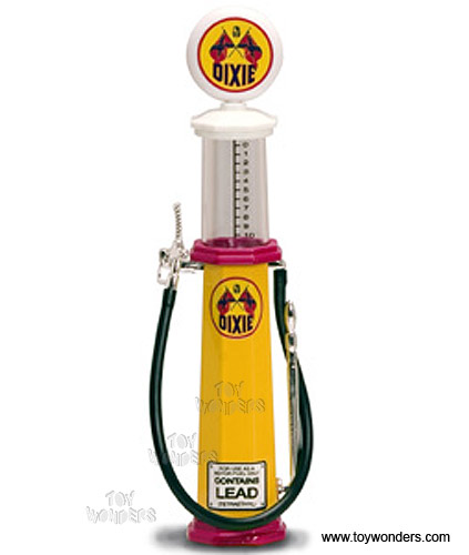 Yatming - Cylinder Gas Pump Dixie (1/18 scale diecast model, Yellow) 98722