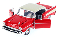 Show product details for Jada Toys Showroom Floor - Chevy® Bel Air® Hard Top (1957, 1/24 scale diecast model car, Asstd.) 98894D