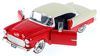 Show product details for Jada Toys - Metals Die Cast | Bigtime Muscles Chevy® Bel Air® Hard Top (1955, 1/24 scale diecast model car, Asstd.) 98939D