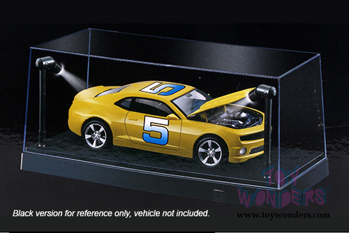 1/24, 1/43 Scale Diecast Model Car Acrylic LED Display Case (with removable riser, White) 9902W