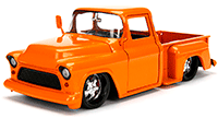 Show product details for Jada Toys - Metals Die Cast Just Trucks | Chevy® Stepside™ Pick Up (1955, 1/24 scale diecast model car, Asstd.) 99042DP1