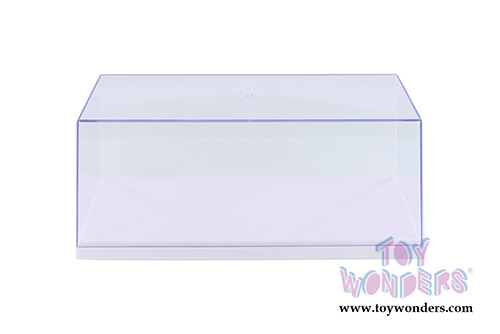 1/18 Scale Diecast Model Car Acrylic Display Case (with 3 background designs, White) 9918W