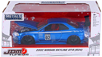 Show product details for Jada Toys - Metals Die Cast | JDM Tuners™ Nissan Skyline GT-R Hard Top (2002, 1/24, diecast model car, Asstd.) 99113WA1