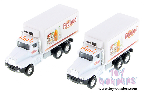 Super Transporter Box Truck w/ Farmland Dairies Decals (5.5", White) 9912FD/MK
