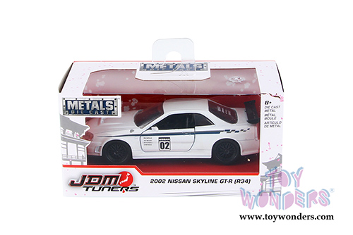 Jada Toys - Metals Die Cast | JDM Tuners™ Nissan Skyline GT-R Hard Top (2002, 1/32, diecast model car, Asstd.) 99136WA1