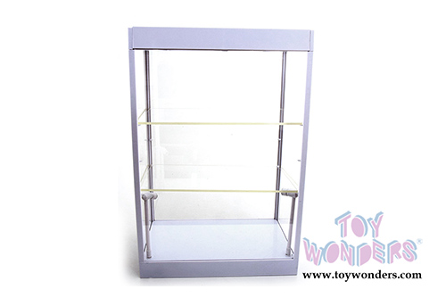 Large LED Lighted Display Case with 2 Adjustable Shelves (White) 9927MW