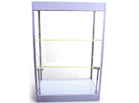 Show product details for Large LED Lighted Display Case with 2 Adjustable Shelves (White) 9927MW
