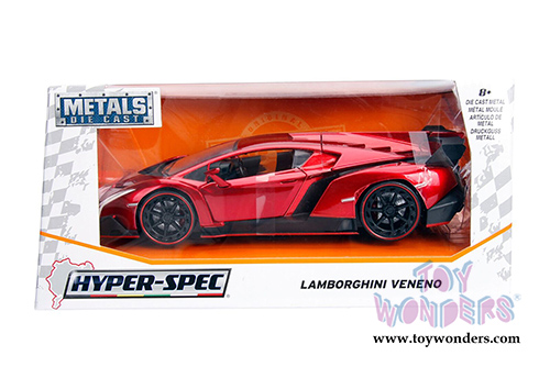 Jada Toys - Metals Die Cast | Hyper-Spec Lamborghini Veneno Hard Top (2017, 1/24, diecast model car, Asstd.) 99325WA1