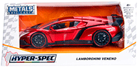 Show product details for Jada Toys - Metals Die Cast | Hyper-Spec Lamborghini Veneno Hard Top (2017, 1/24, diecast model car, Asstd.) 99325WA1