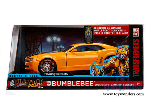 Jada Toys - Metals Die Cast | TRANSFORMERS 5 Chevy® Camaro® Concept Bumblebee® (2006, 1/24, diecast model car, Yellow w/Black) 99382