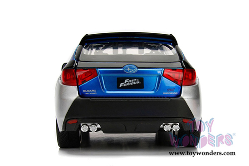 Jada Toys Fast & Furious - Brian's Subaru Impreza WRX STI (1/24 scale diecast model car, Blue/Silver) 99514/4