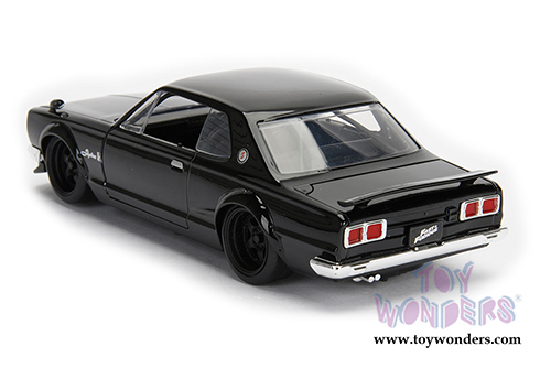 Jada Toys Fast & Furious - Brian's Nissan Skyline 2000 GT-R Hard Top (1/24 scale diecast model car, Black) 99686