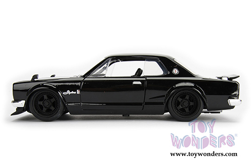 Jada Toys Fast & Furious - Brian's Nissan Skyline 2000 GT-R Hard Top (1/24 scale diecast model car, Black) 99686