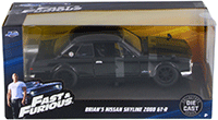 Show product details for Jada Toys Fast & Furious - Brian's Nissan Skyline 2000 GT-R Hard Top (1/24 scale diecast model car, Black) 99686