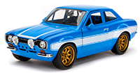 Show product details for Jada Toys Fast & Furious - Brian's Ford Escort RS2000 MKI Hard Top (1/24 scale diecast model car, Blue) 99795