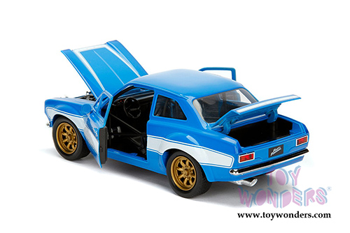 Jada Toys Fast & Furious - Brian's Ford Escort RS2000 MKI Hard Top (1/24 scale diecast model car, Blue) 99795