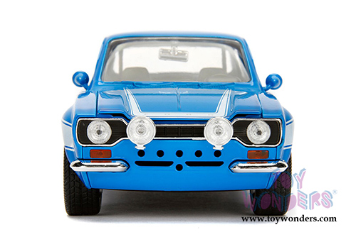 Jada Toys Fast & Furious - Brian's Ford Escort RS2000 MKI Hard Top (1/24 scale diecast model car, Blue) 99795