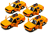 NYC Modern Taxi Cab (5", Yellow) 9989DNY