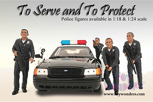 American Diorama Figurine - Police Officer III (1/18 scale, Black) 24013AD