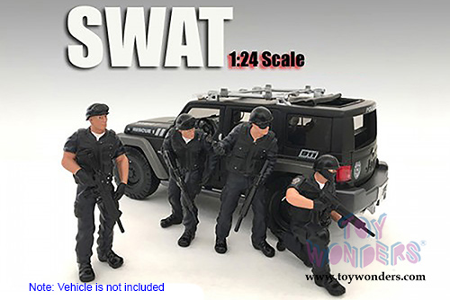 American Diorama Figurine - SWAT Team Flash (1/24 scale, Black) 77469